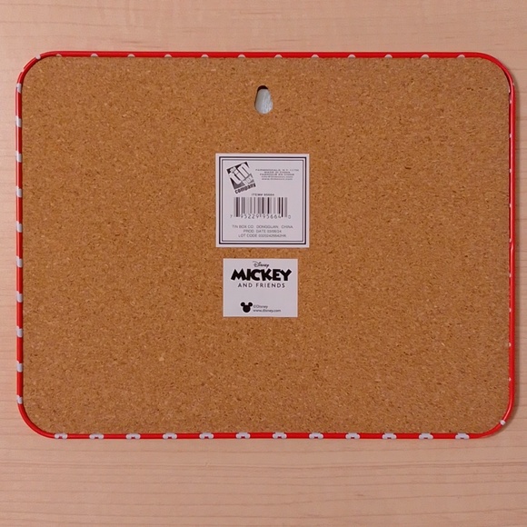 Mickey Minnie Mouse Metal Tin Cork Trivet Hot Plate - Picture 3 of 6